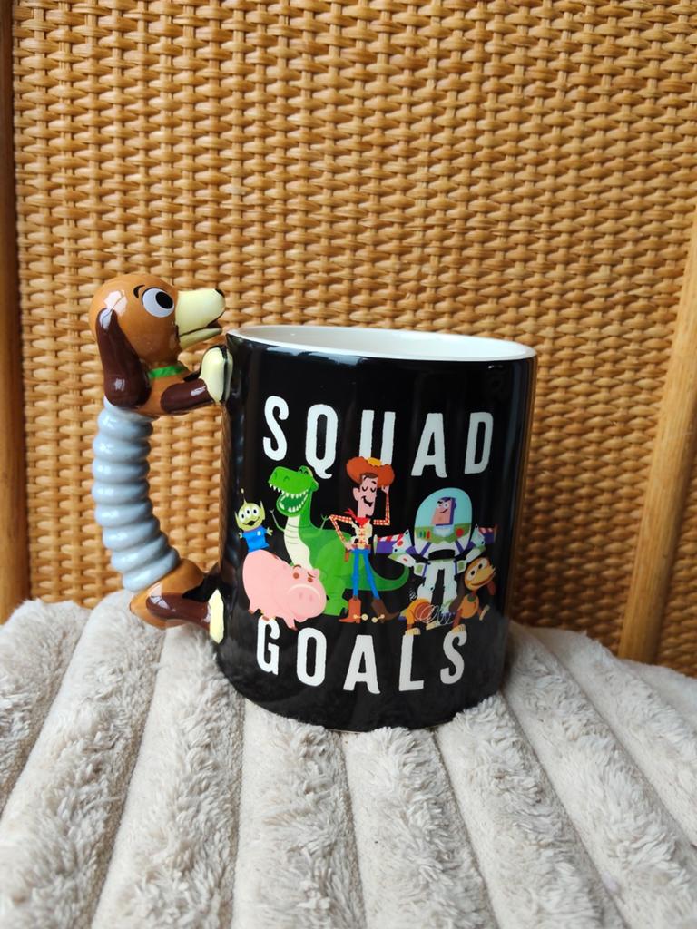 Toy Story Mok - Squad Goals met Slinky Dog handvat, Ophalen of Verzenden, Zo goed als nieuw, Zwart, Modern