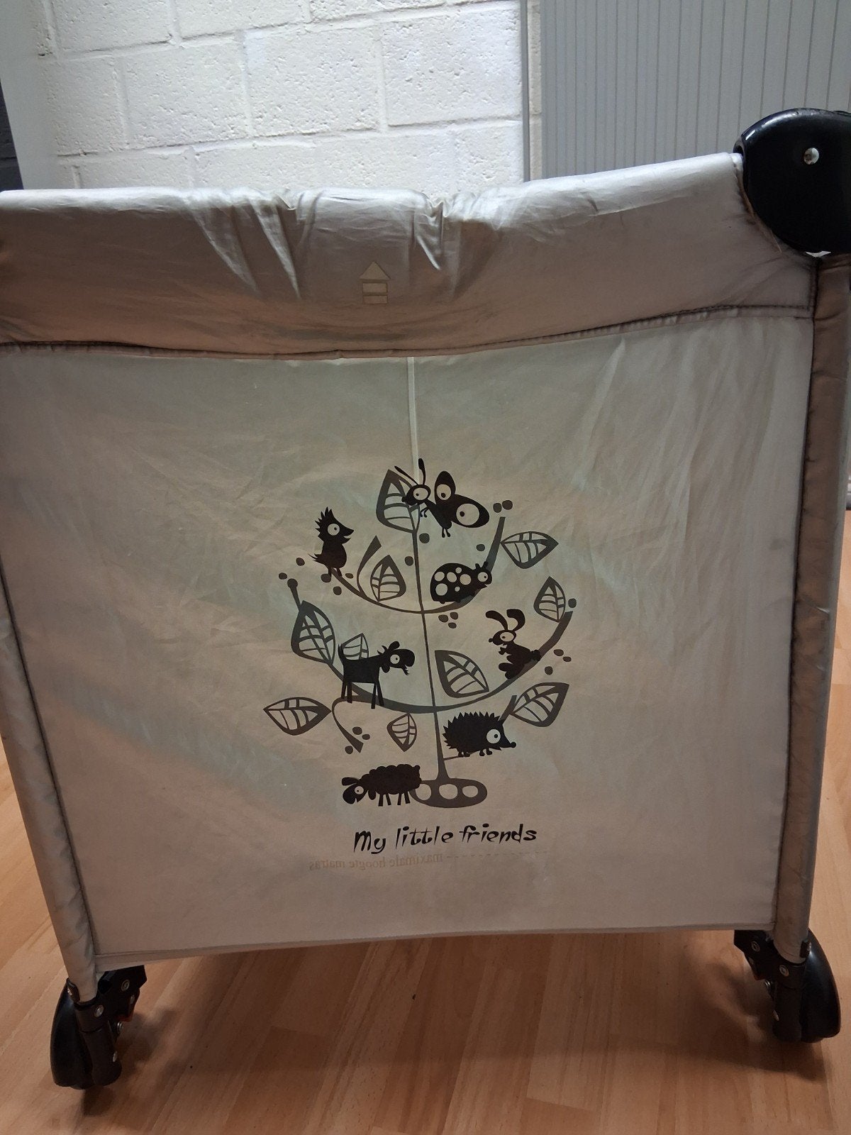 Prenatal campingbedje met harde onderlegger en matrasje, Ophalen, Gebruikt, Minder dan 140 cm, Minder dan 70 cm