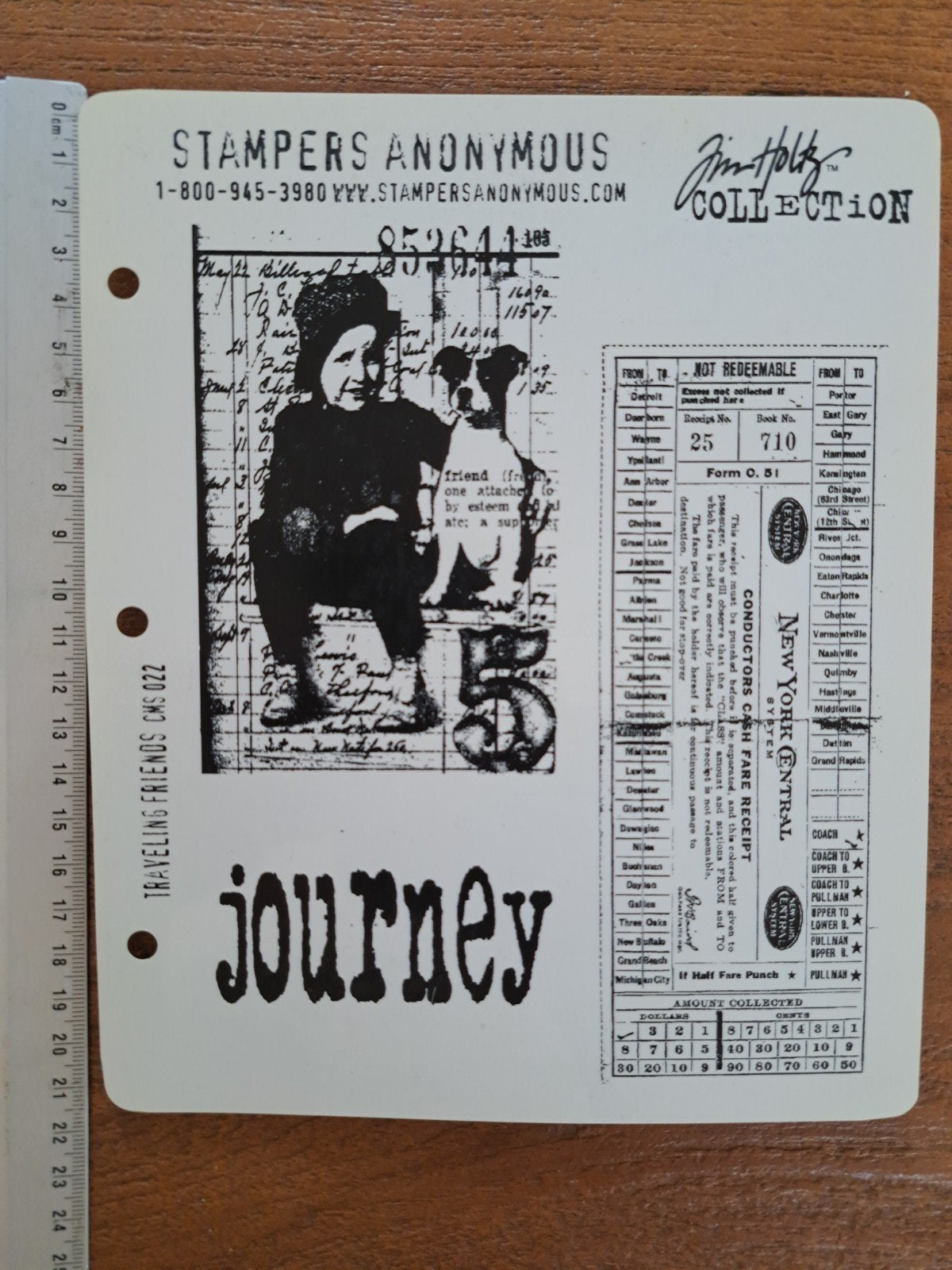 TIM HOLTZ STAMPERS ANONYMOUS STEMPEL TRAVELING FRIEND CMS022, Ophalen of Verzenden, Zo goed als nieuw, EZ-mounted stempel