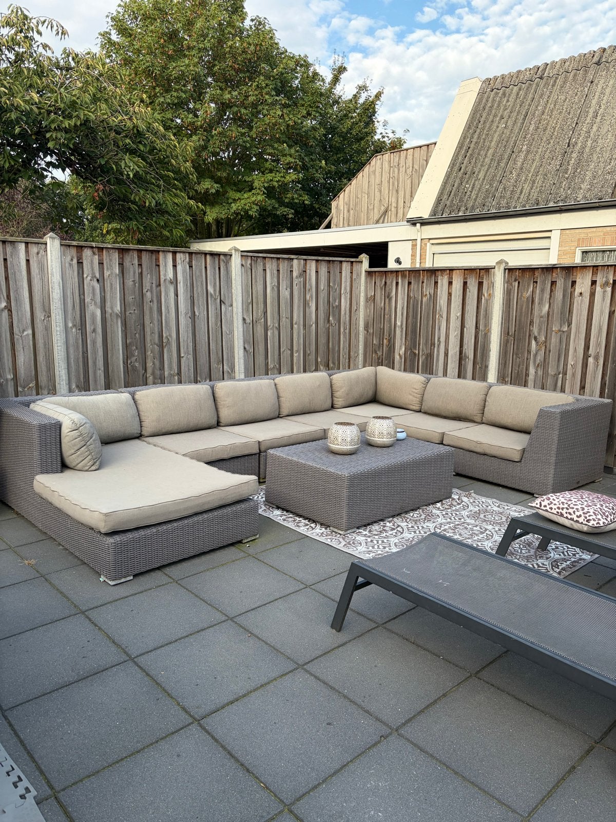 Bellagio Wicker Loungeset met Salontafel, Ophalen, Gebruikt, Meer dan 8 zitplaatsen, Loungeset