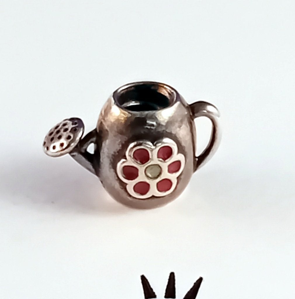 Pandora *Retired* Zilveren/emaille Gietertje, Pandora, Nieuw, Ophalen of Verzenden, 1 bedel