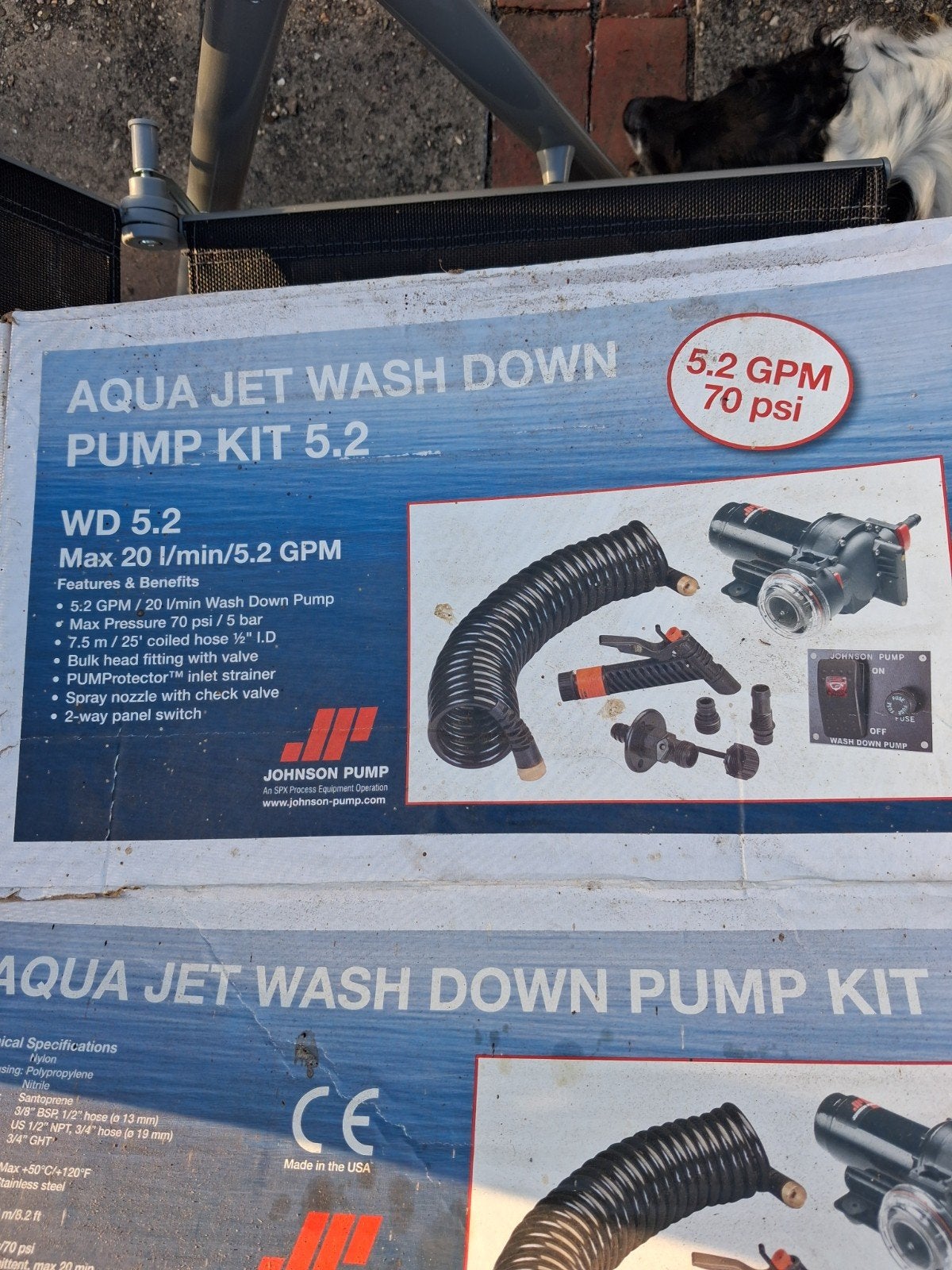 Johnson Pump Aqua Jet Wash Down Pomp Kit 5.2, Ophalen, Nieuw, Motor en Techniek