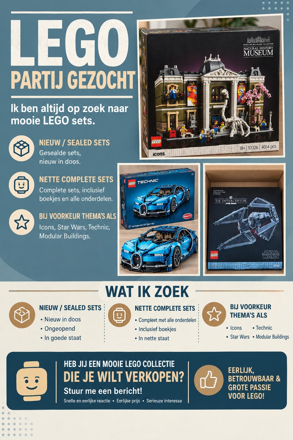Lego partijen (sets) gezocht, Ophalen