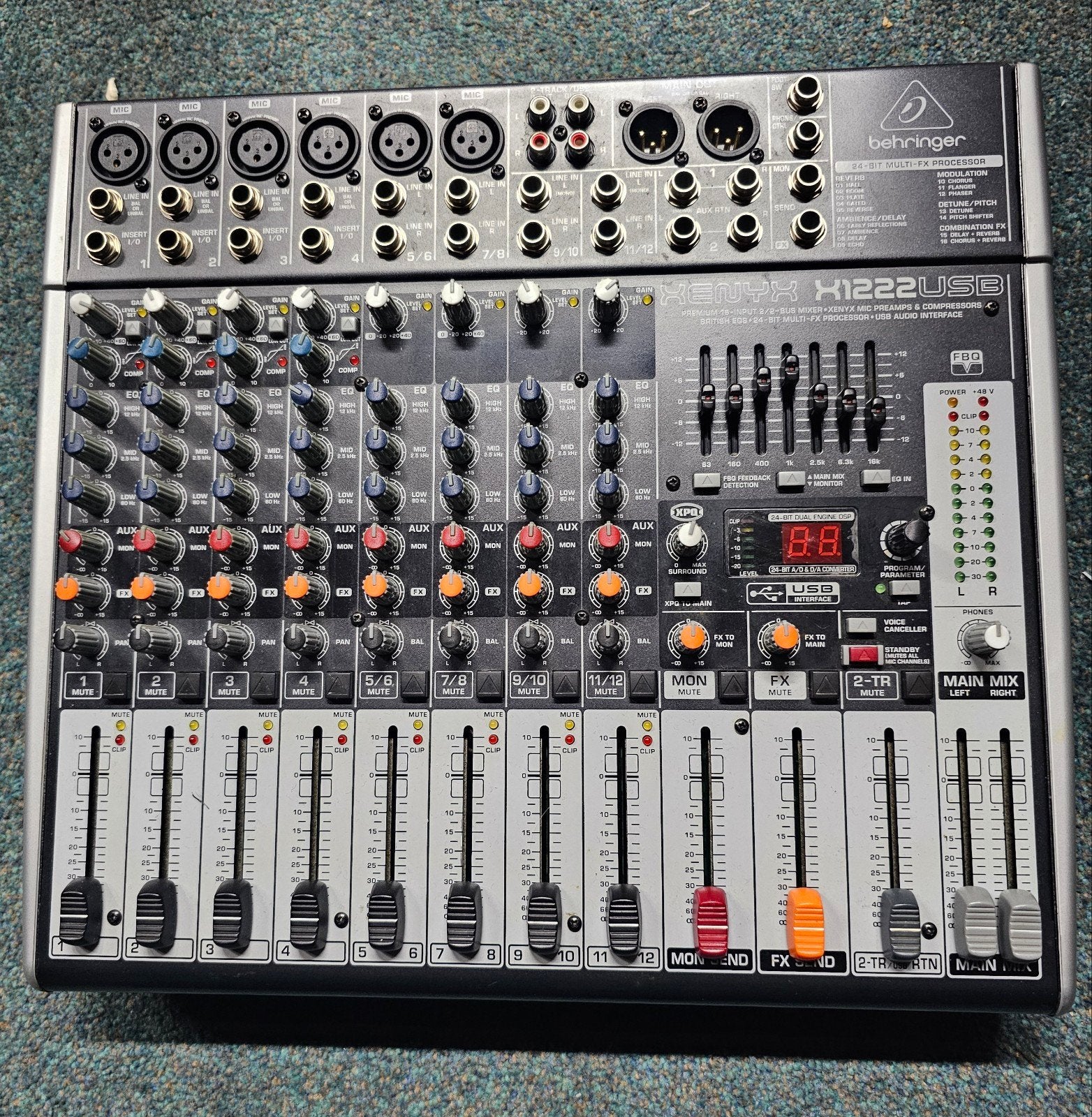 Behringer Xenyx X1222 USB, Muziek en Instrumenten, Mengpanelen, Gebruikt, Ophalen