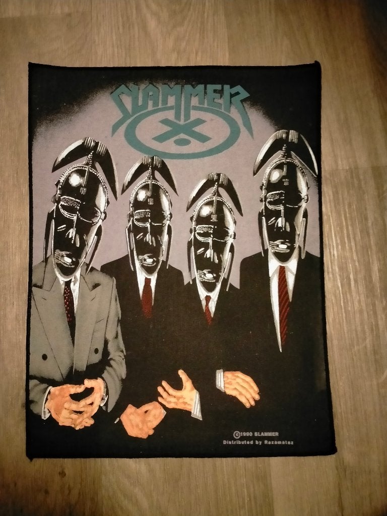 Slammer X Work of Idle Hands vintage backpatch back patch, Ophalen of Verzenden, Gebruikt, Kleding