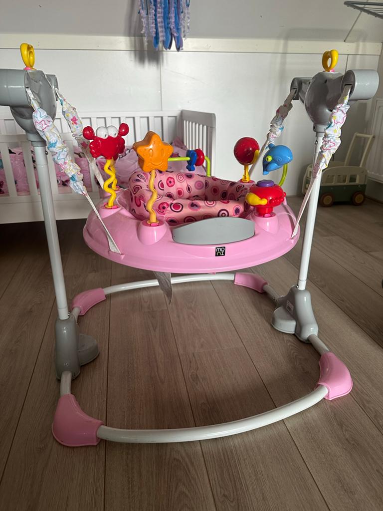 Roze Baby Jumperoo met Speelgoed, Kinderen en Baby's, Speelgoed | Babyspeelgoed, Ophalen, Gebruikt, Overige typen, Met geluid