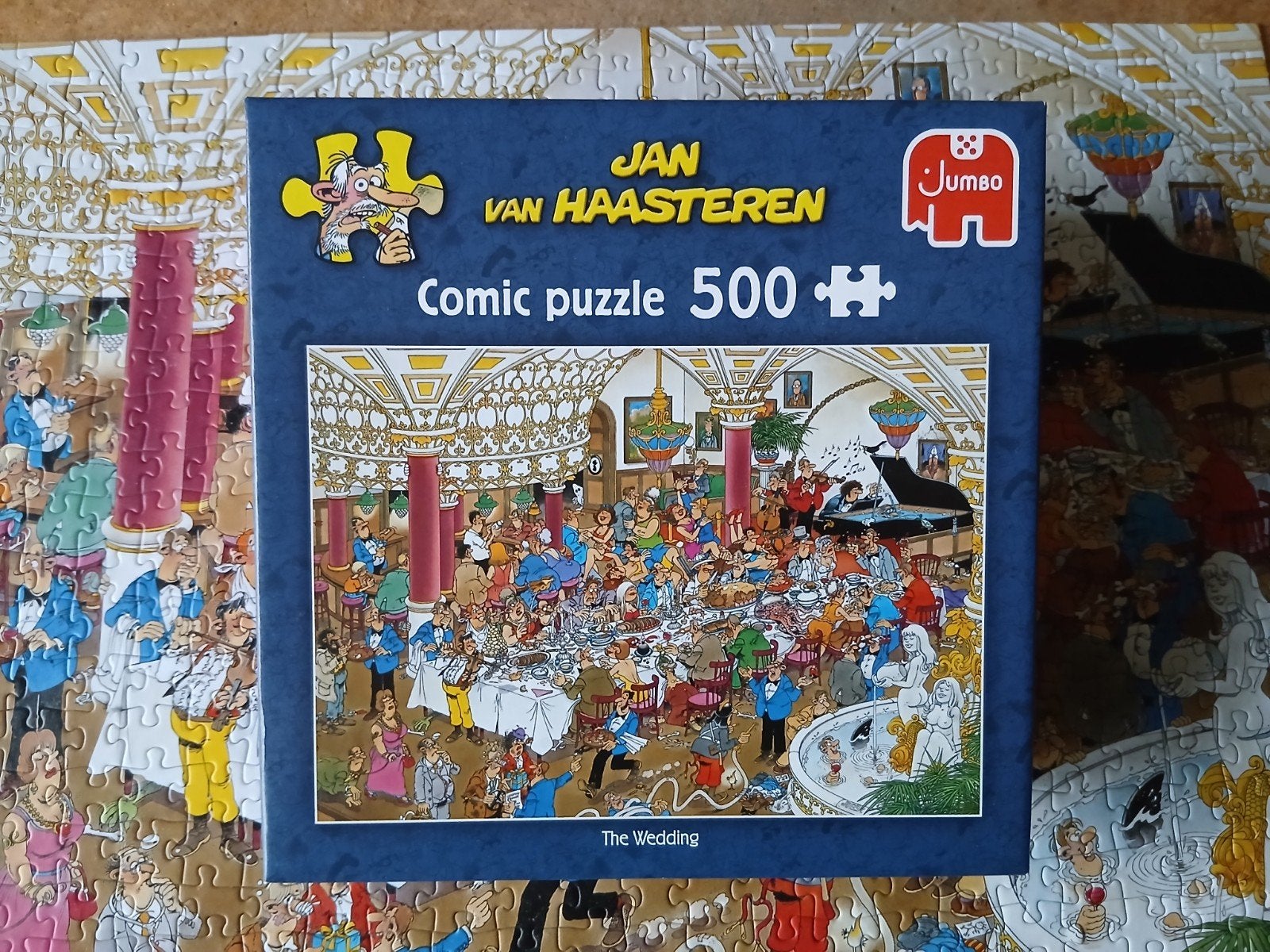 Jan van Haasteren 'The Wedding' 500 stukjes, Ophalen of Verzenden, Minder dan 500 stukjes, Zo goed als nieuw, Legpuzzel
