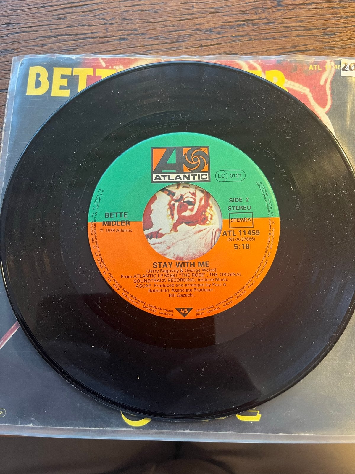 Bette Midler - The Rose / Stay With Me (Single), Originele persing, Ophalen of Verzenden, Gebruikt, Pop