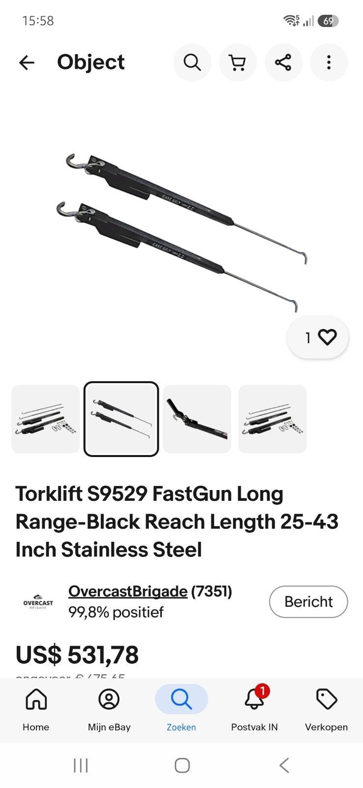 Torklift Fastgun spanners voor kampeerunit  voor Pick up., Ophalen of Verzenden, Zo goed als nieuw