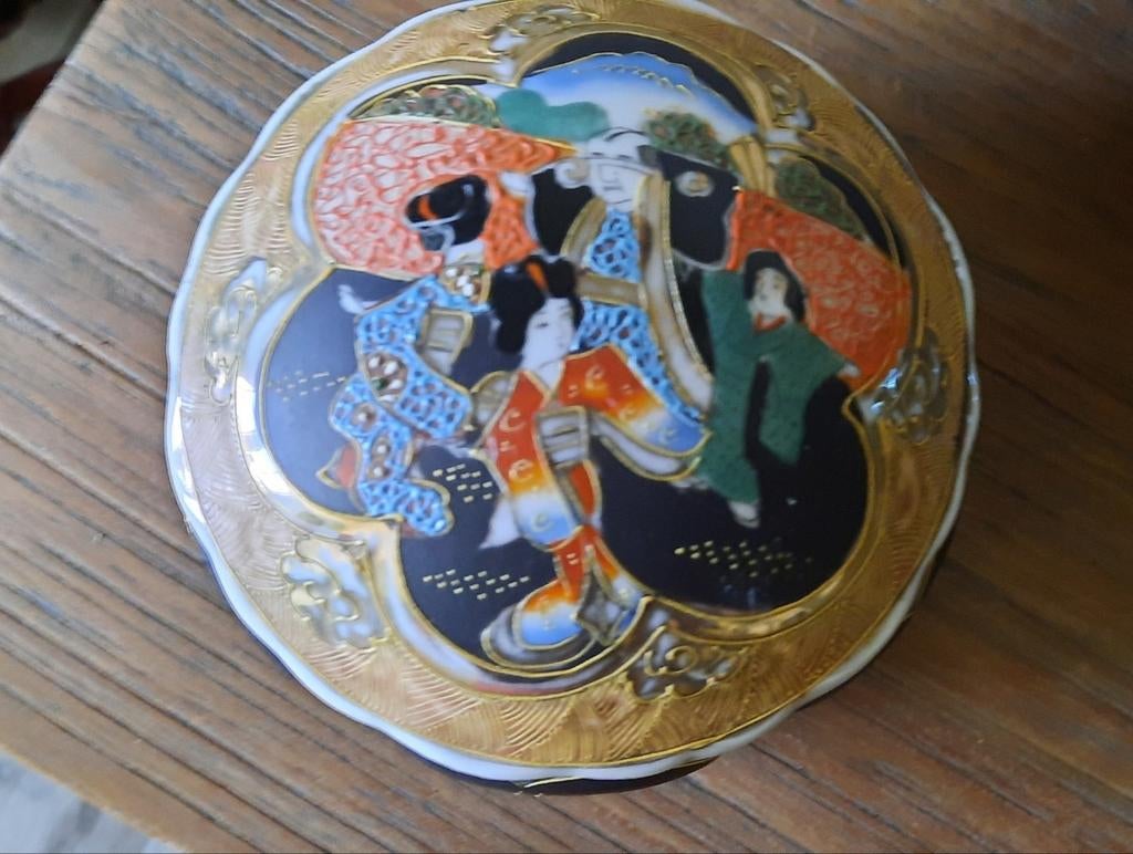 Japans cloisonné potje, Ophalen of Verzenden