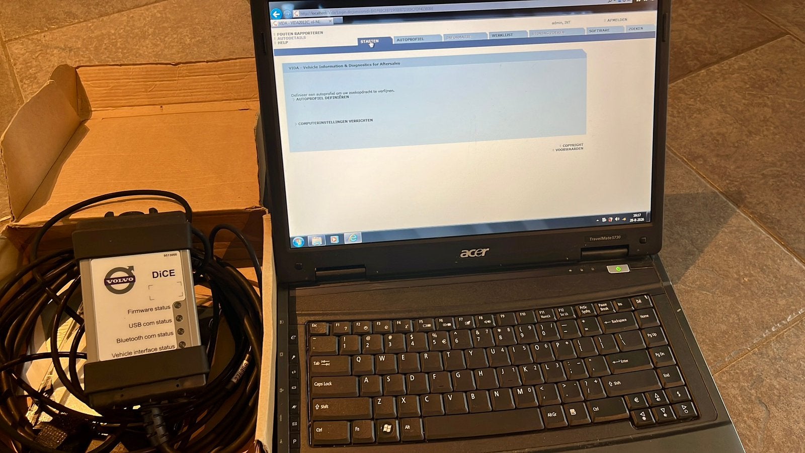 Volvo DICE en laptop met VIDA 2012C, Auto diversen, Ophalen of Verzenden, Zo goed als nieuw