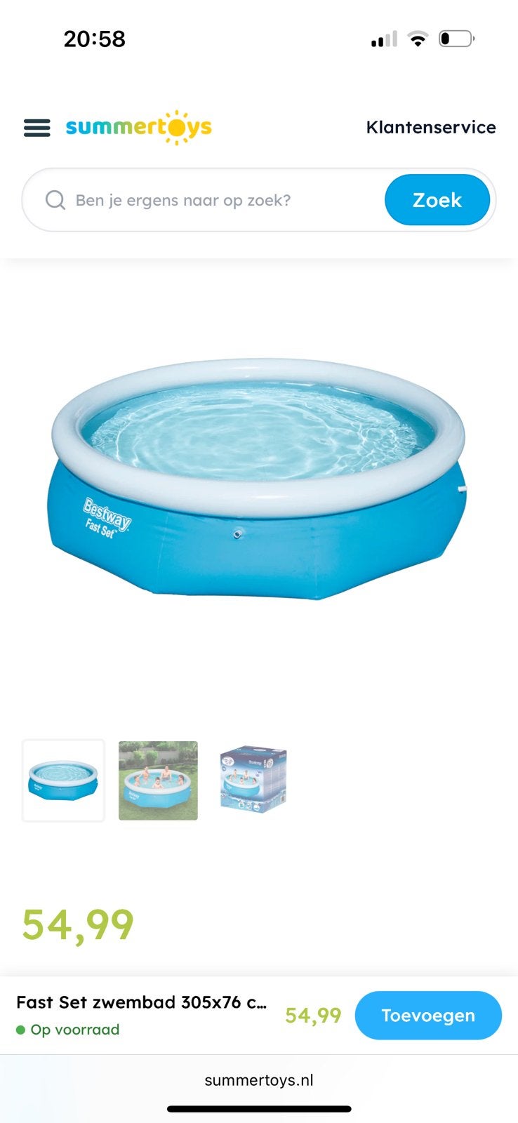 Bestway 305 zwembad met afdekzeil, Ophalen, Minder dan 80 cm, Rond, Opzetzwembad