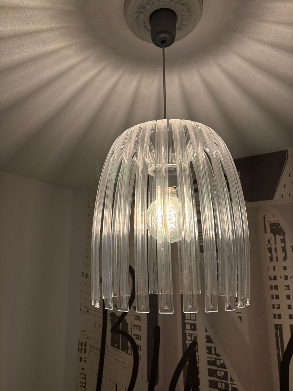 Koziol Josephine M Hanglamp Transparant Ø31cm, met LED lamp, Kunststof, Zo goed als nieuw, Modern, E27 (groot)