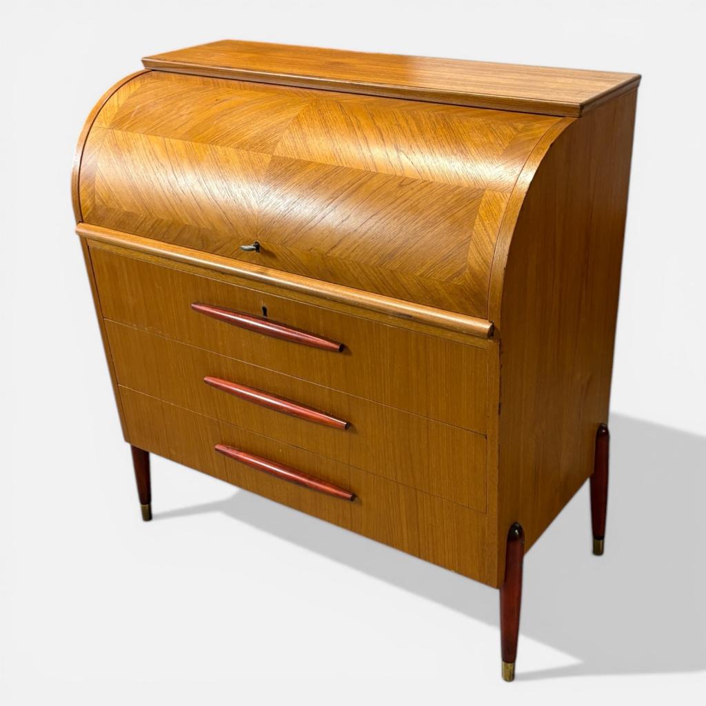 Stijlvolle vintage secretaire van Bröderna Gustafssons, Bröderna Gustafssons, ?, Mid - century - Vintage - Zweeds, Zo goed als nieuw