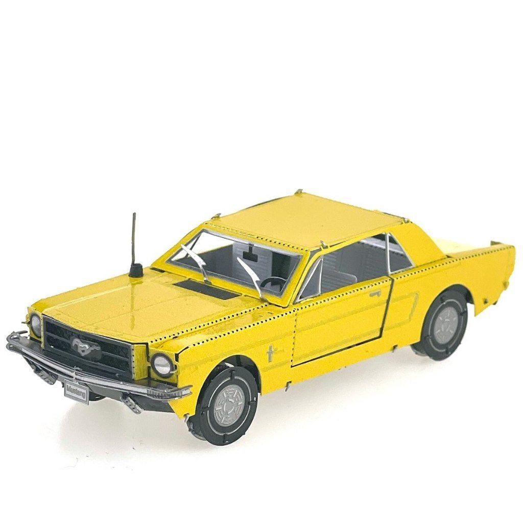 Ford Mustang 1965 geel - metalen bouwpakket, Overige merken, 1:50 of kleiner, Auto, Verzenden