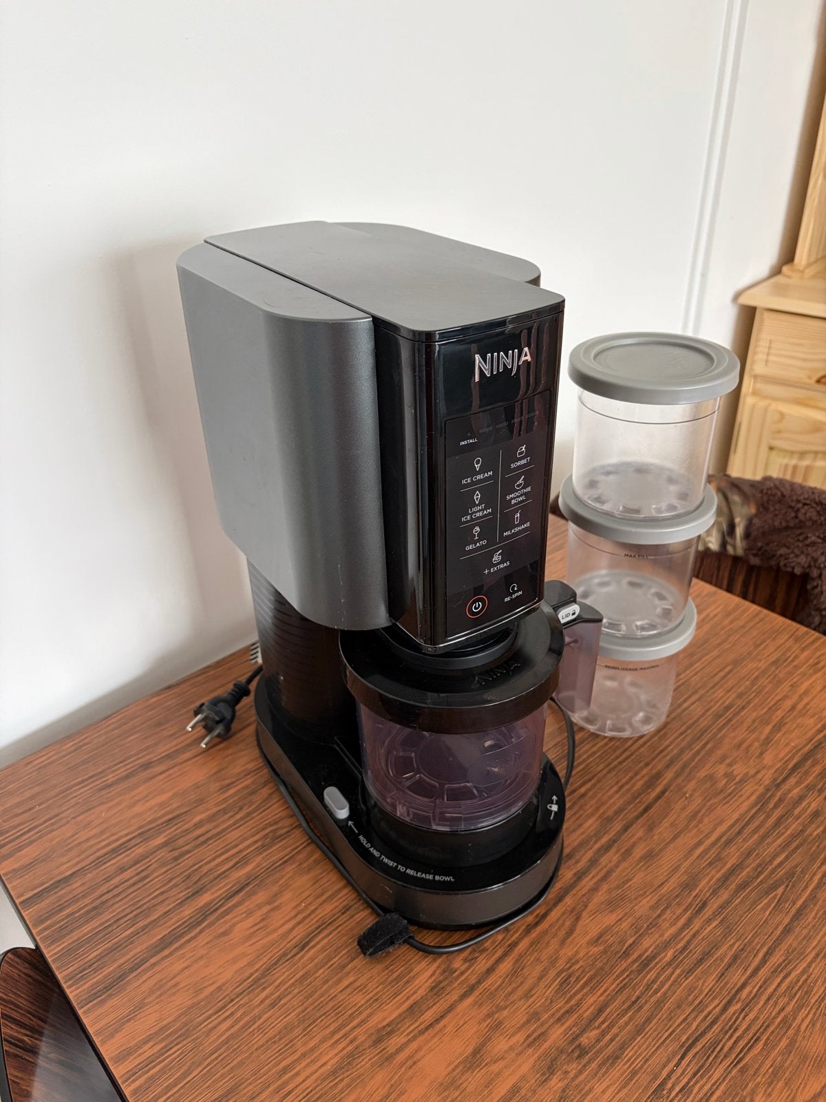 Ninja Creami NC300EU IJsmachine, Witgoed en Apparatuur, Ophalen, 3 snelheden of meer, Zo goed als nieuw, Vaatwasserbestendig