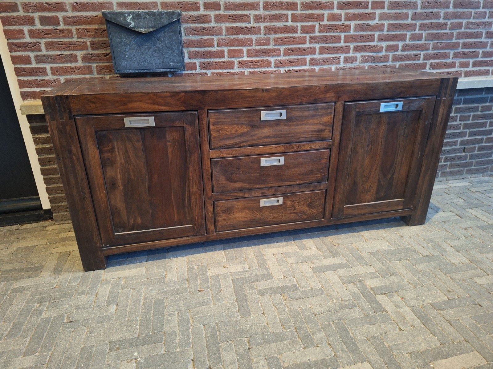 (bijna)Gratis dressoir 190x45x85, Ophalen, Gebruikt, 25 tot 50 cm, Teakhout