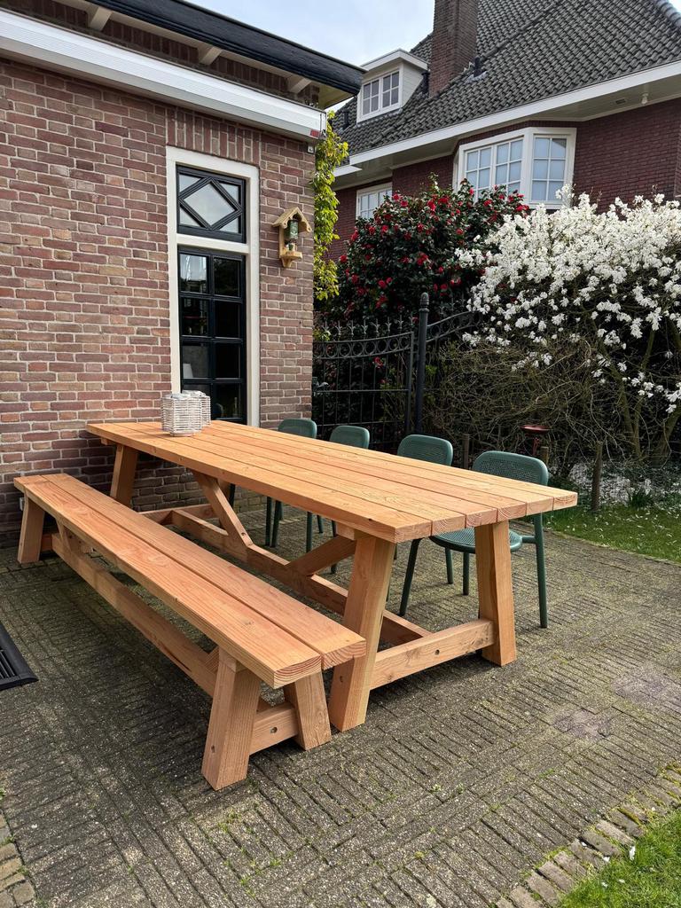 Robuuste Douglas Tuintafels op maat | Handgemaakt & Duurzaam, Ophalen, Nieuw, Vierkant, Hout
