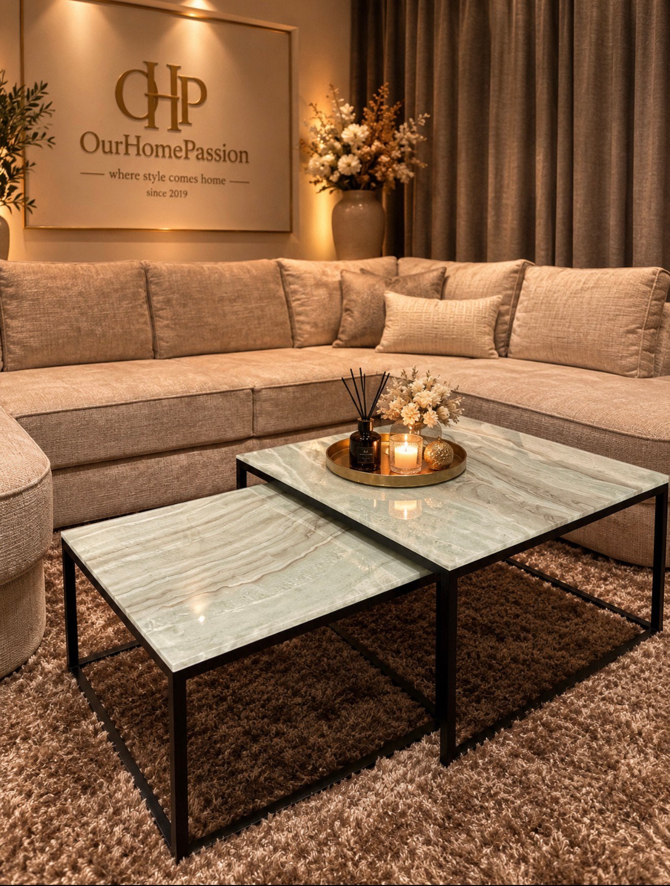 Salontafels marmer look nieuw actie doblo salontafel, Ophalen, Nieuw, Rond, 50 tot 100 cm