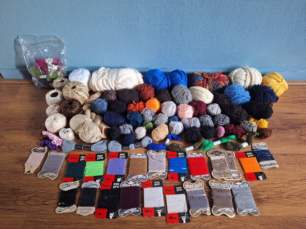 Restpartij wol en garen, Ophalen of Verzenden, Zo goed als nieuw, Breien of Haken, Wol of Garen