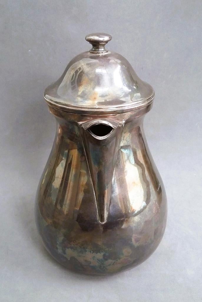 1920-1940 Art Deco Zwaar Verzilverde Theepot OTTO WISKEMANN, Ophalen of Verzenden