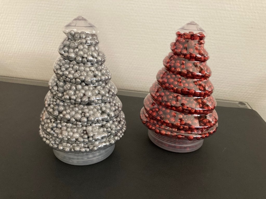 kerst Leonardo kerstboom glitterparels zilver of rood, Ophalen of Verzenden, Nieuw