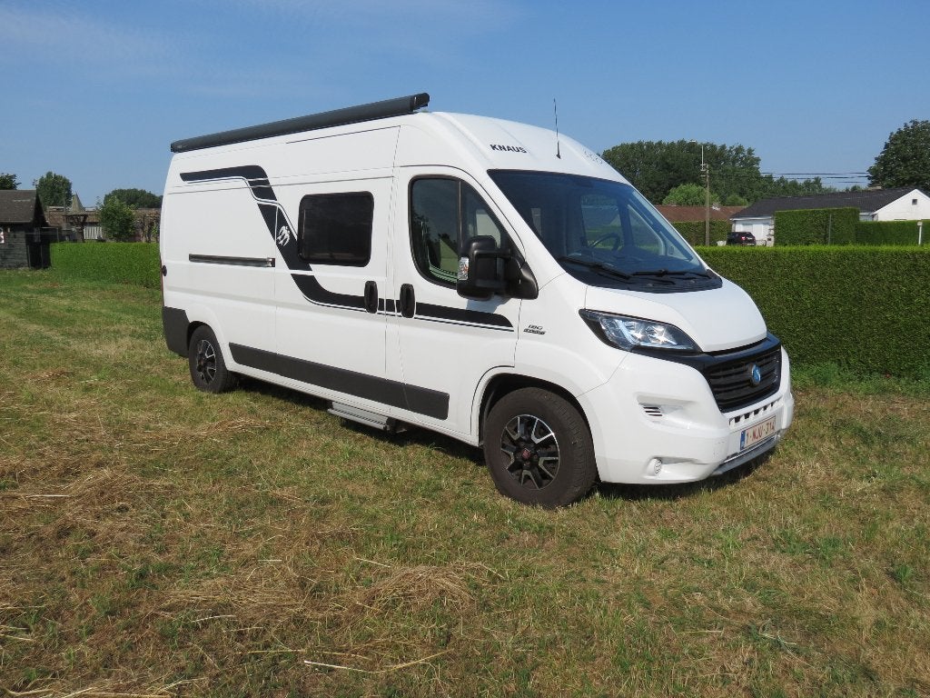 Camperbus, surf/skibus, Knaus op Fiat, super grote koffer, Luifel, Buscamper of Camperbus, Fiat, Tot en met 2