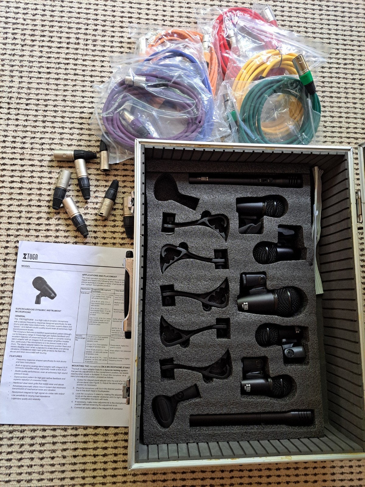 Nieuwe drumstel microfoonset in aluminium koffer, Ophalen of Verzenden, Nieuw, Instrumentmicrofoon