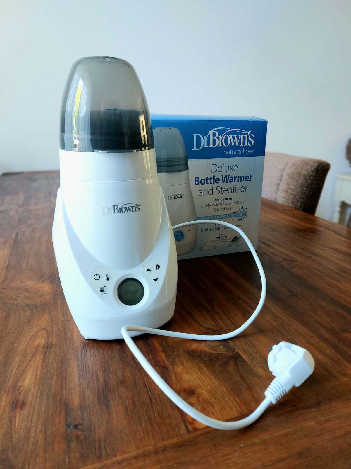 Dr. Brown's Deluxe Flessenwarmer en Sterilisator, Flessen- of potjesverwarmer, Stoomfunctie, Dr. Brown's, Ophalen of Verzenden