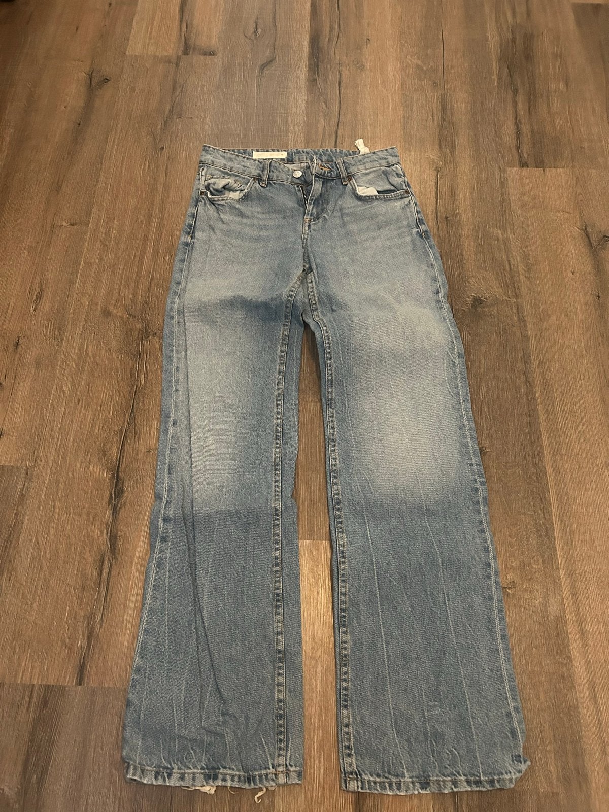 Zara wide leg jeans maat W27 (confectie 34), Ophalen of Verzenden, Zo goed als nieuw, Blauw, W27 (confectie 34) of kleiner