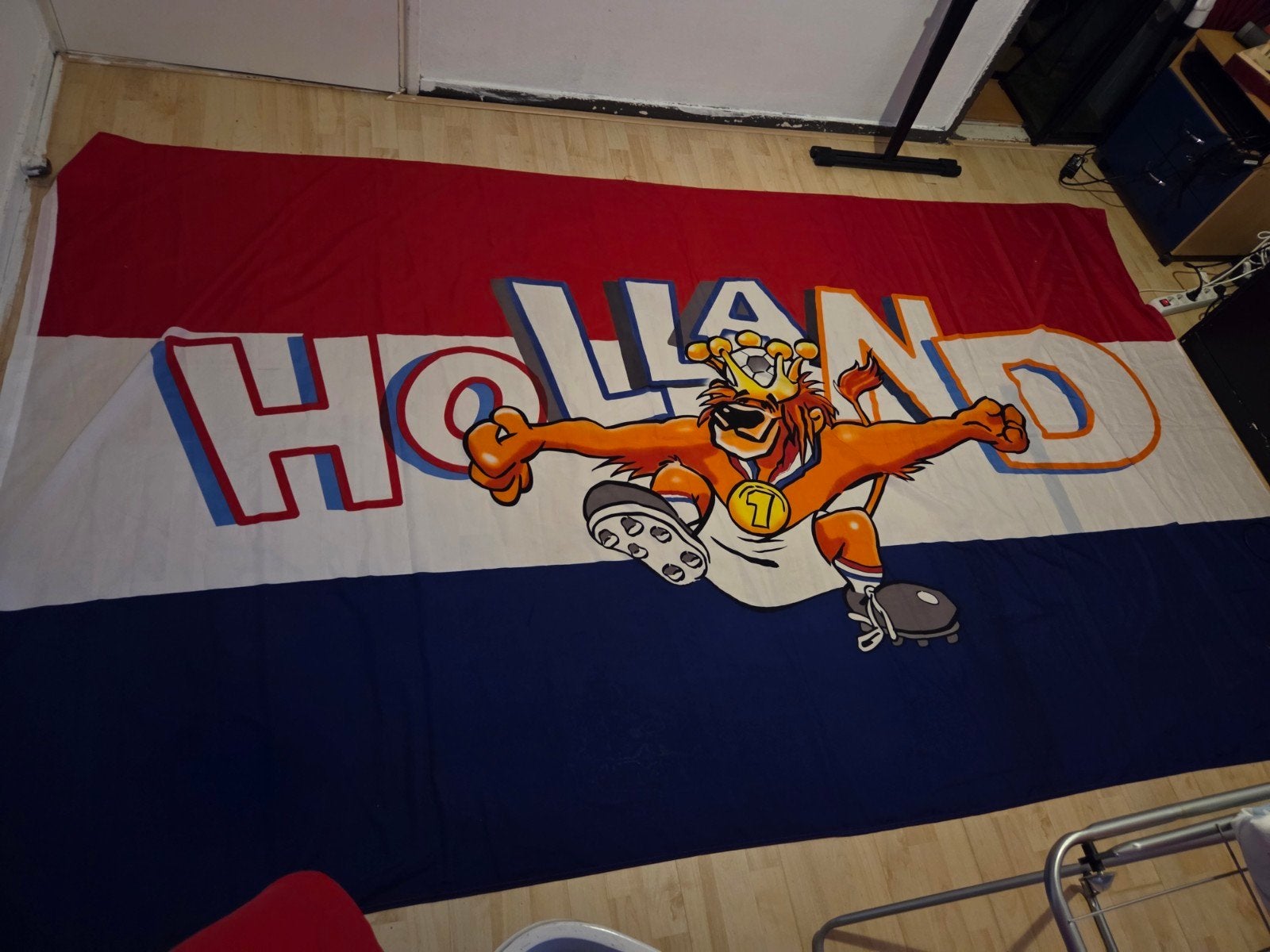 Groot Holland Spandoek met Leeuw - Voetbal Fanartikel, Ophalen of Verzenden