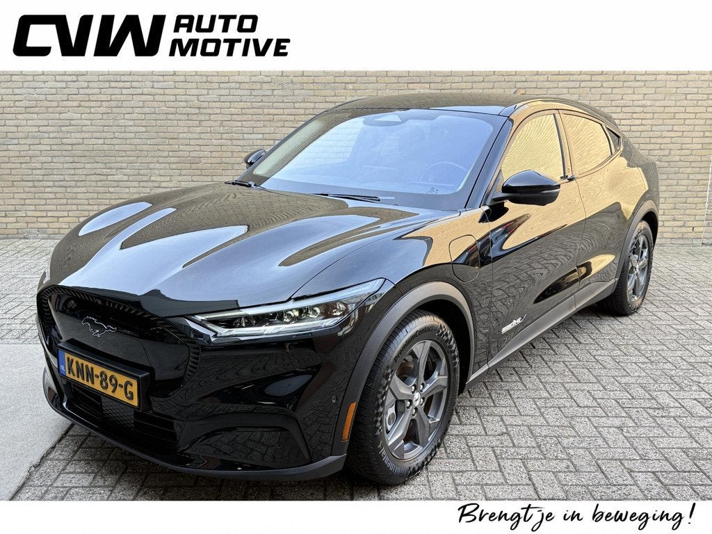 Ford Mustang Mach-E Extended RWD 98 kWh | 95% SOH | Trekhaak, Auto's, Ford, Gebruikt, 750 kg, 610 km, Zwart