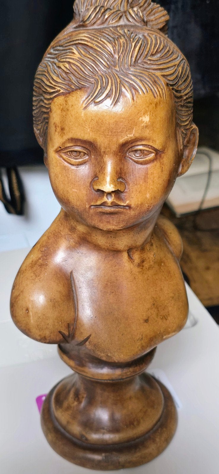 Antieke terracotta buste van een kind, Antiek en Kunst, Overige onderwerpen, Buste, Ophalen of Verzenden, 20 - 50 cm