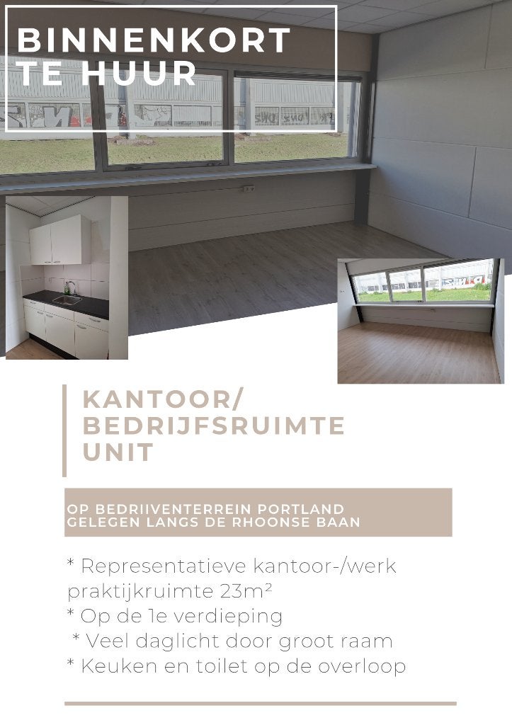 Kantoor/ bedrijfsruimte te huur, Ophalen of Verzenden, Zo goed als nieuw