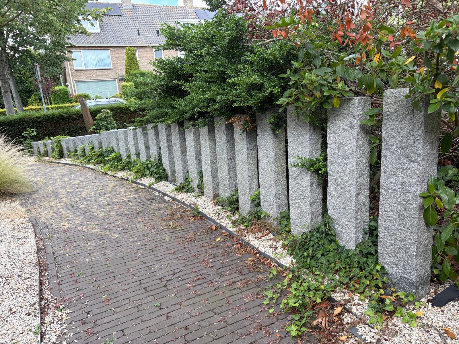 Granieten zuilen/palen en blokken voor tuin of oprit, Ophalen, Gebruikt, Graniet, Overige typen