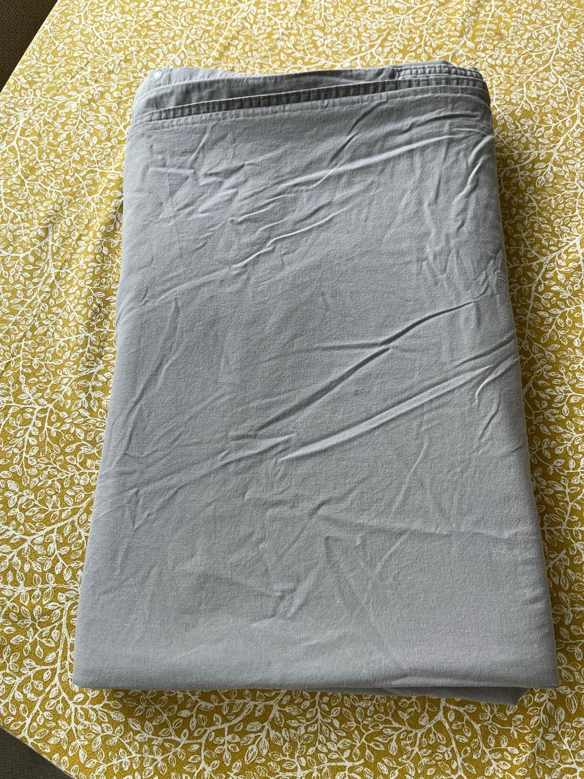 IKEA DVALA Dekbedovertrek Grijs 100% Katoen, Eenpersoons, Dekbedovertrek, Katoen, Ademend