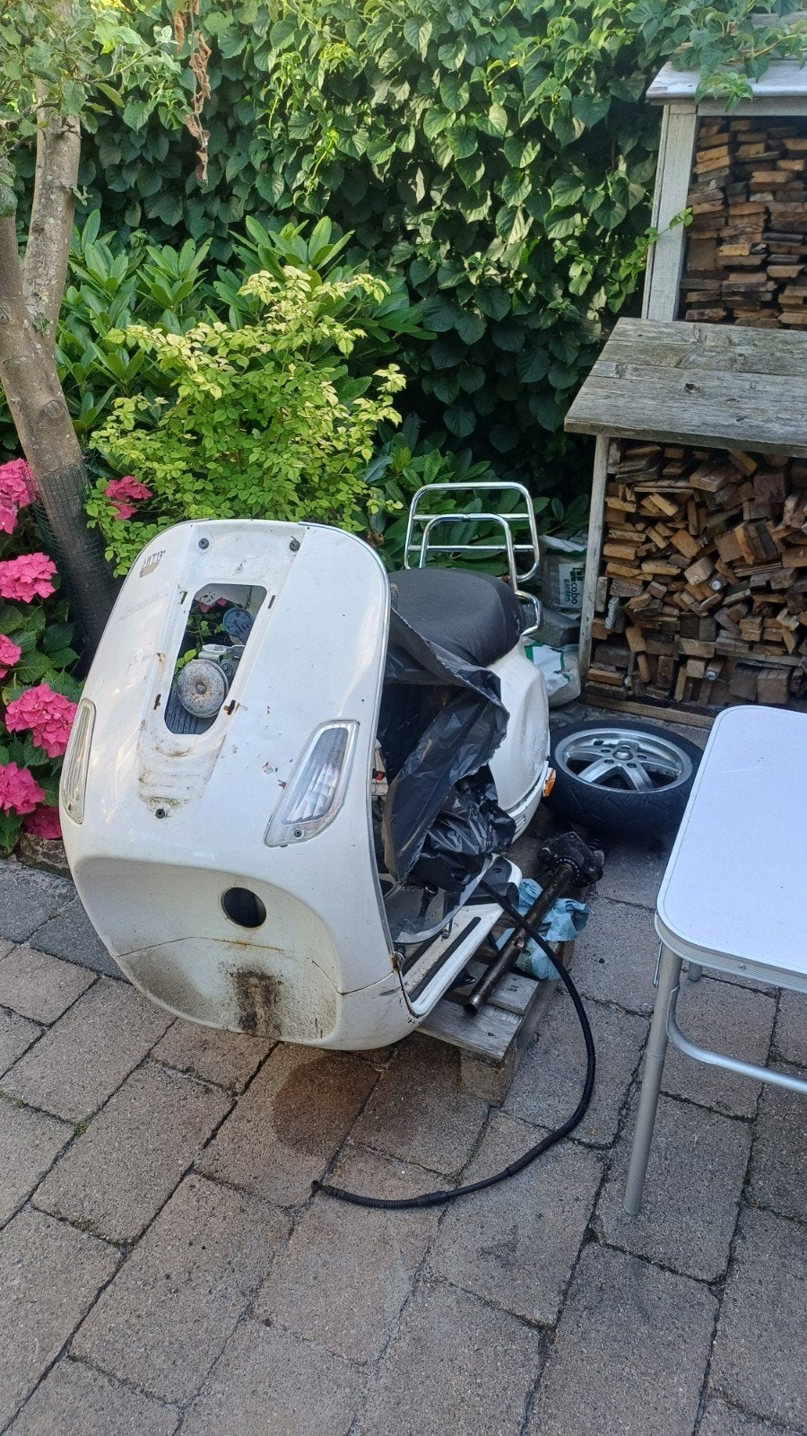 Vespa s50 2takt frame+blok, Fietsen en Brommers, Scooters | Vespa, Ophalen, Gebruikt, Tweetakt