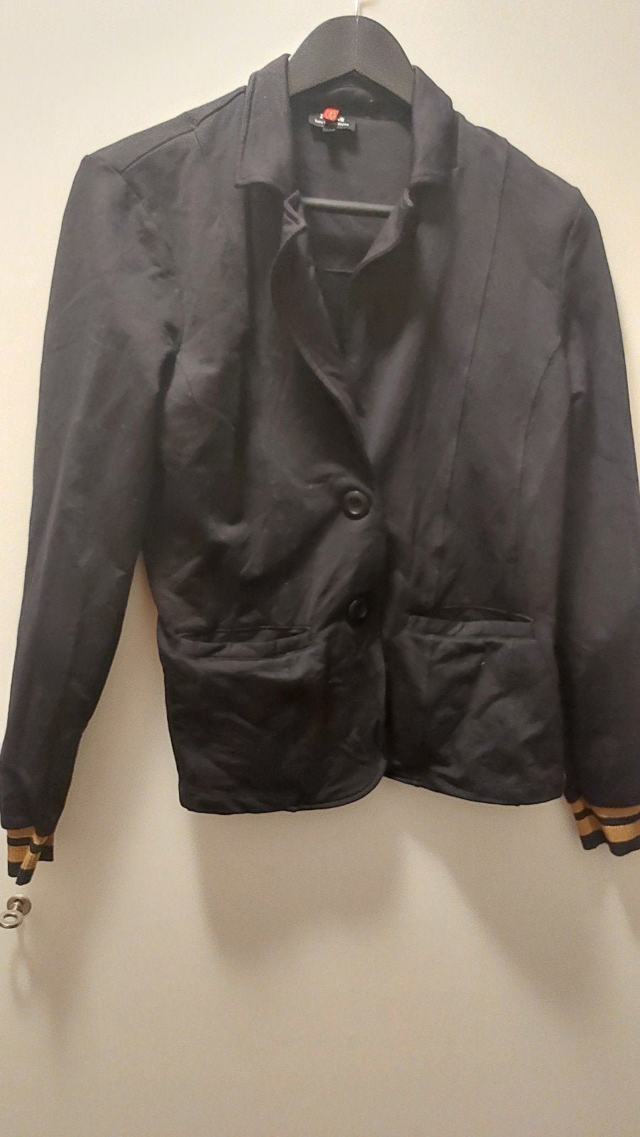 Studio Anneloes L.O.E.S Blazer Zwart met Goud (Travelstof), Maat 38/40 (M), Studio Anneloes, Zwart, Ophalen of Verzenden