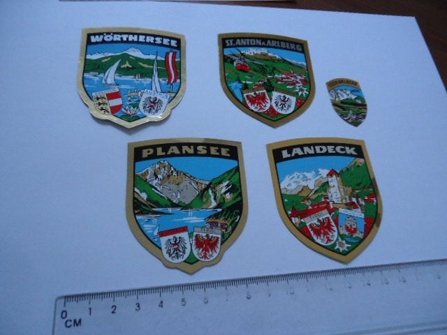 sticker Jaren 70 80 Oostenrijk glansschild ARLBERG Landeck, Verzenden, Zo goed als nieuw