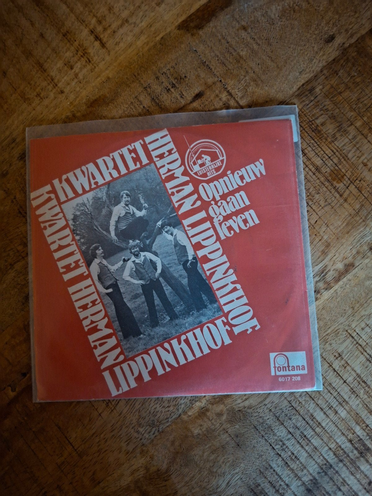 Kwartet Herman Lippinkhof - Opnieuw Gaan Leven (Single), Gebruikt, 7 inch, Ophalen of Verzenden, EP