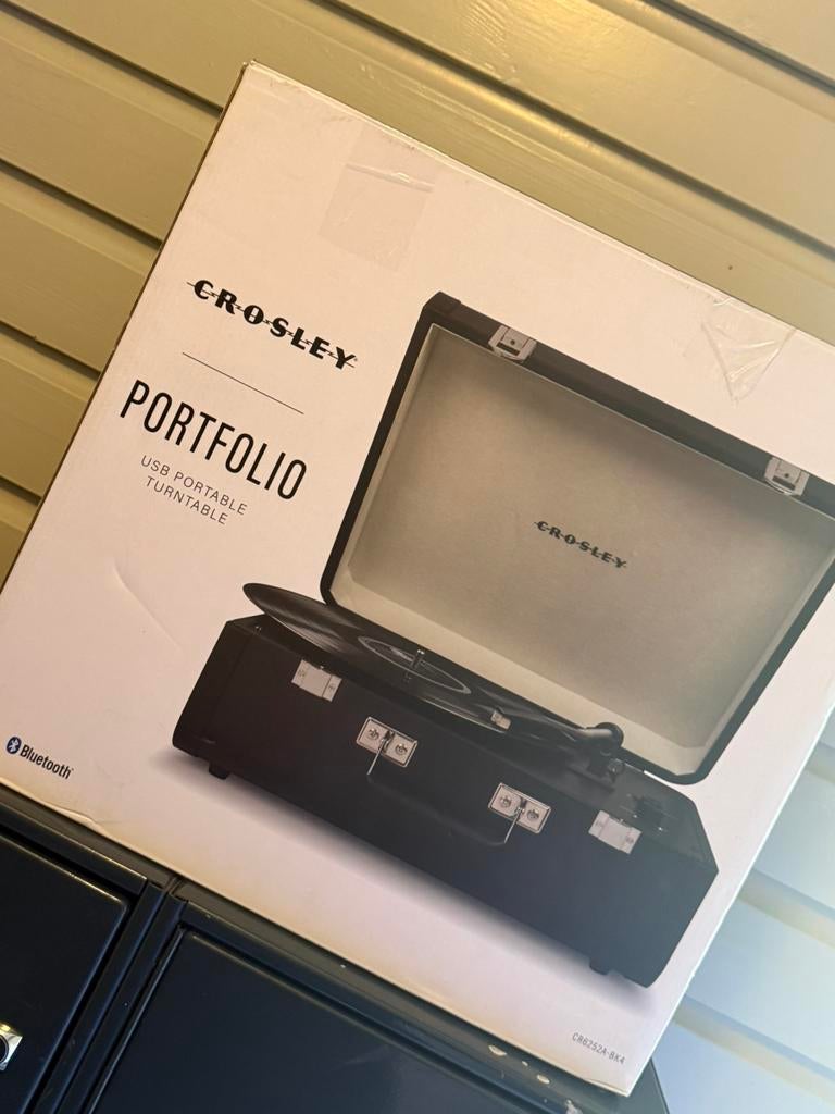 Crosley Portfolio Platenspeler CR6252A-BK, Zo goed als nieuw, USB-aansluiting, Platenspeler, Ophalen