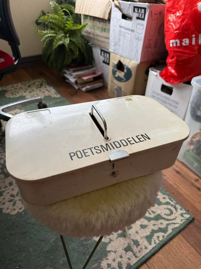 Poetsmiddelen doos - emaille - Brabantia, Ophalen of Verzenden