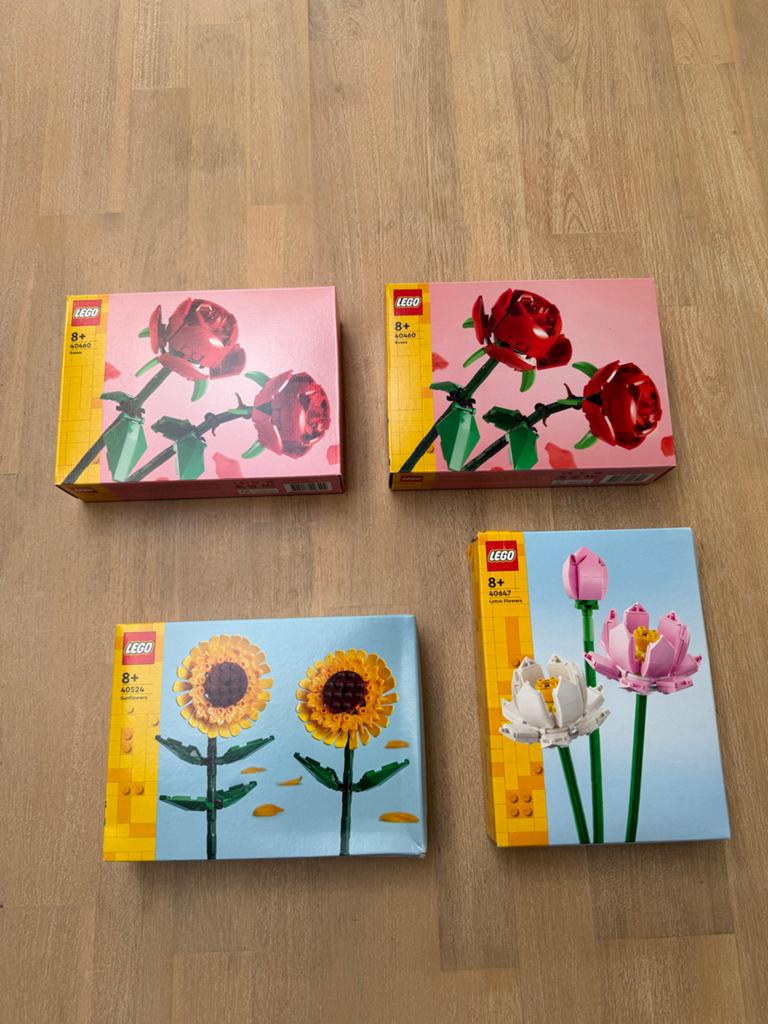 4 Nieuwe en Verzegelde LEGO Bloemen Sets - Perfect Cadeau!, Overige thema's, Lego, Nieuw, Ophalen of Verzenden