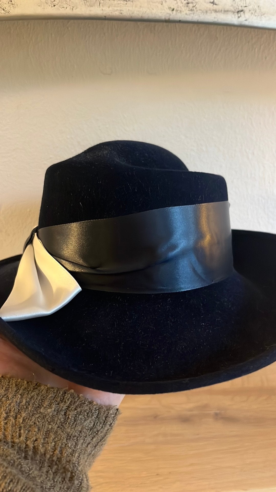 Wegener vintage hoed blauw, Ophalen of Verzenden, Zo goed als nieuw