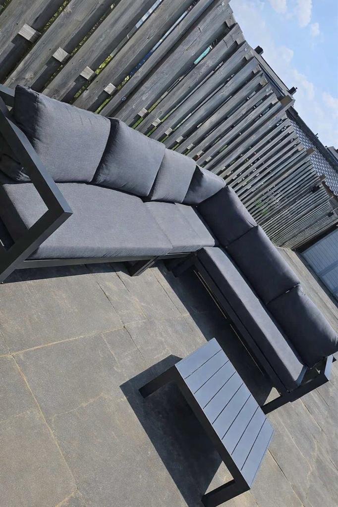 Palizzi Loungeset - Antraciet, Ophalen, Aluminium, Zo goed als nieuw, Loungeset
