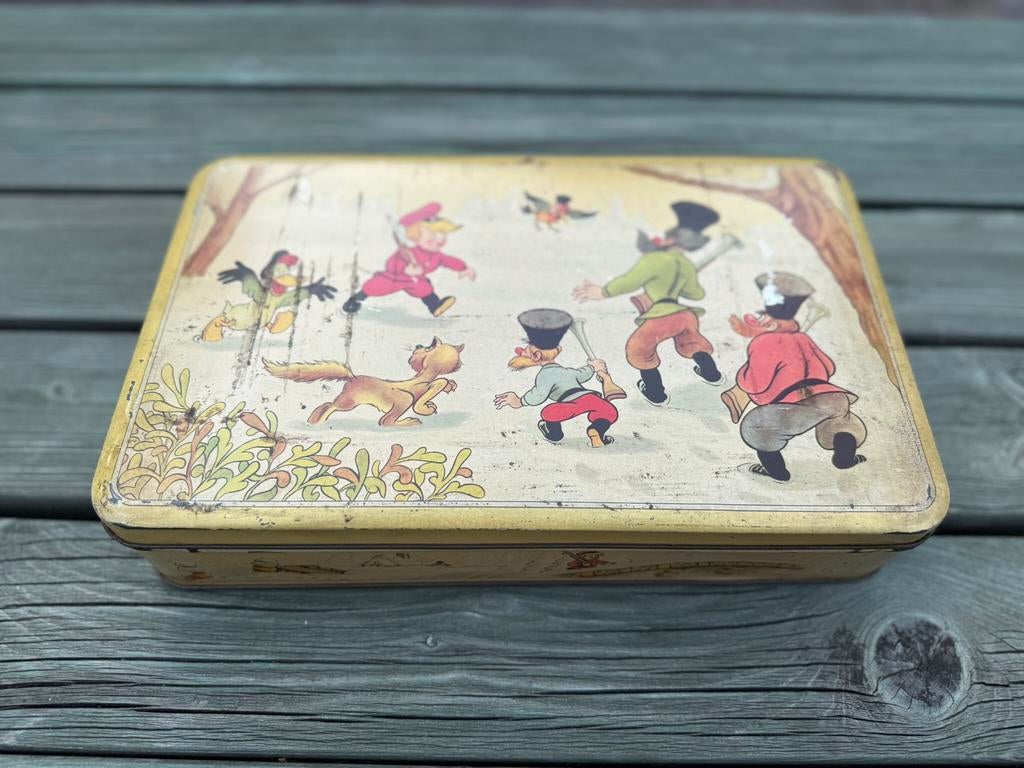 Walt Disney Mickey Mouse doos D.B.F. - Peter & de Wolf, Verzamelen, Blikken, Ophalen of Verzenden, Gebruikt, Koek(jes), Overige merken