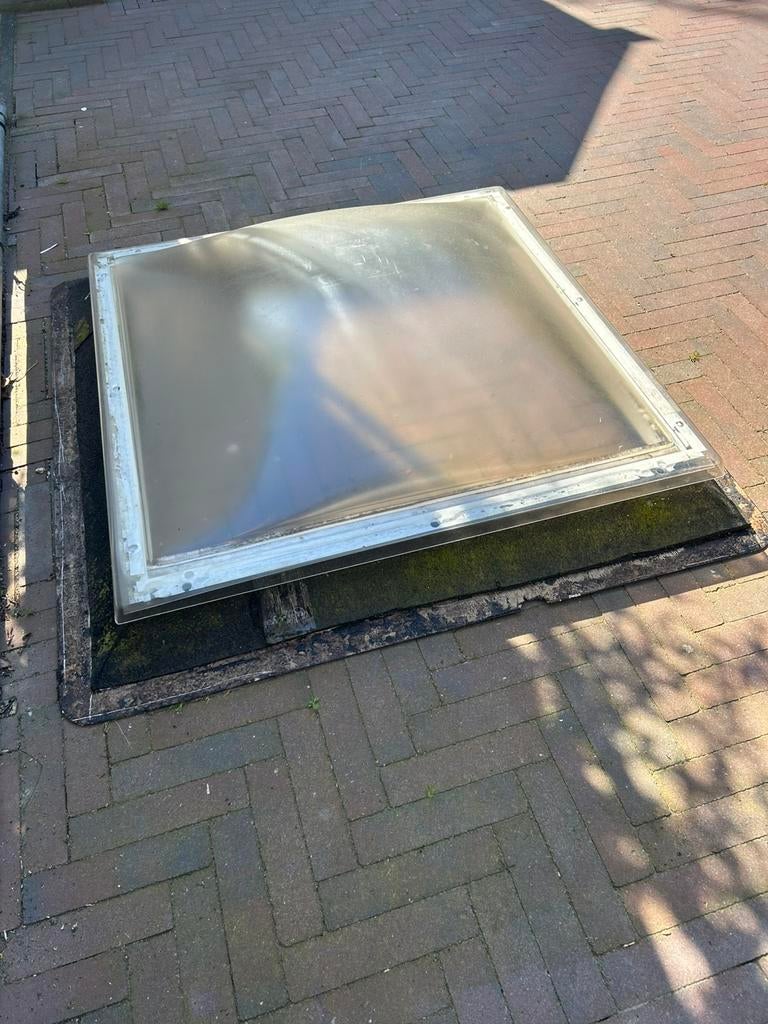 Lichtkoepel 100 x 100, Doe-het-zelf en Verbouw, Ophalen, Gebruikt, 80 tot 120 cm, Dakraam