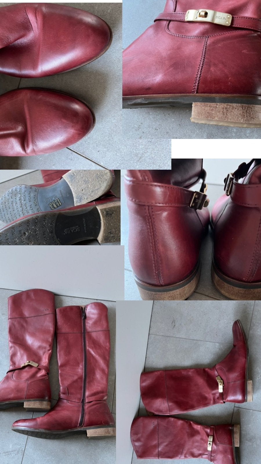 Scapa rode leren laarzen mt 40, Kleding | Dames, Hoge laarzen, Ophalen of Verzenden, Gedragen, Rood
