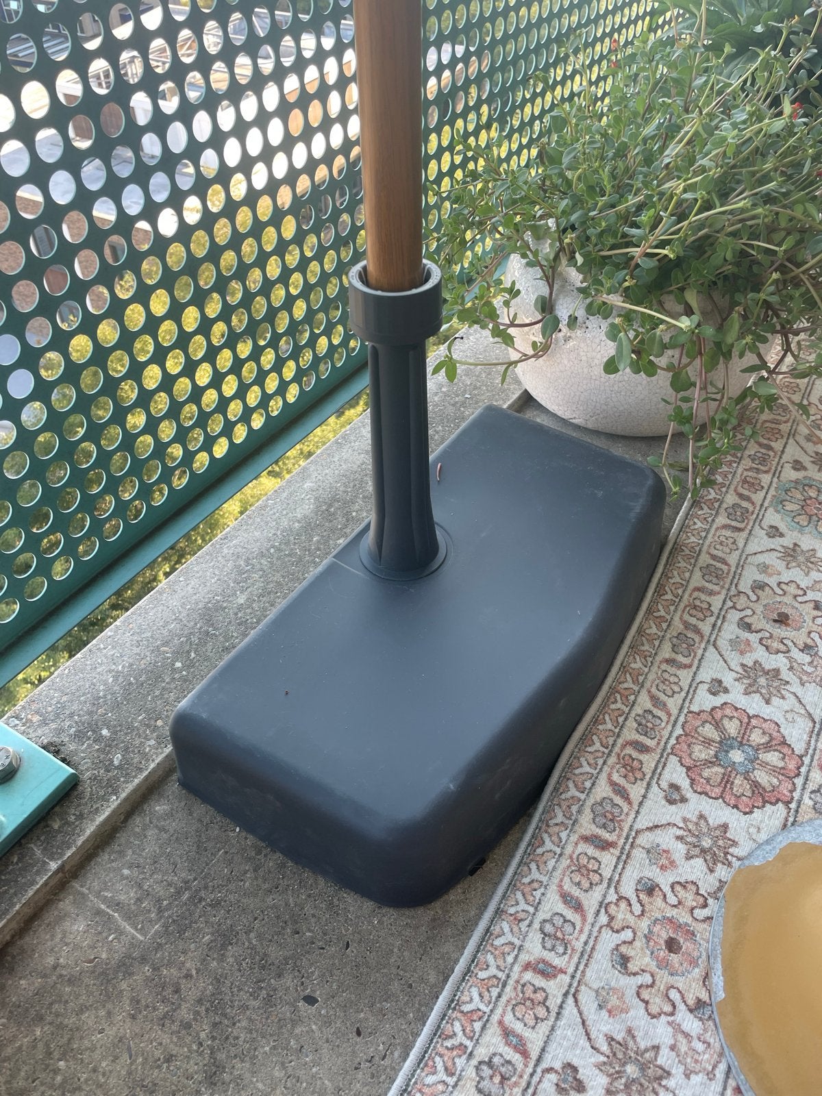 Parasolvoet voor balkon of terras, Tuin en Terras, Ophalen, Gebruikt, Minder dan 1 meter, Parasolvoet