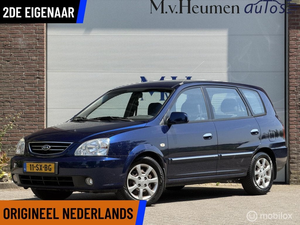 Kia Carens 2.0 CRDi EX ORG NED 2DE EIG., Auto's, Kia, Voorwielaandrijving, Stof, Zwart, 4 cilinders